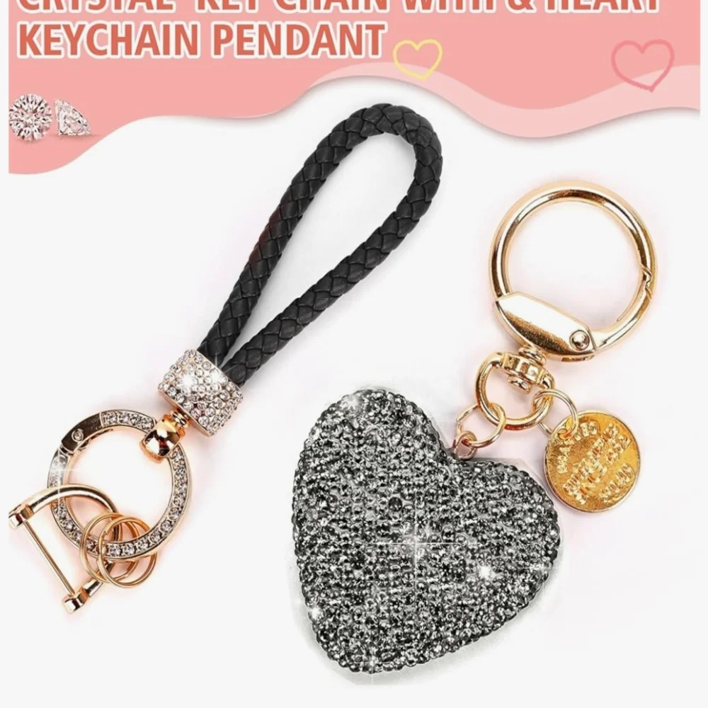 Crystal Heart Keychain NEW